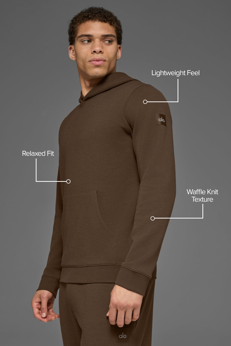 Waffle Lounge Hoodie - Espresso