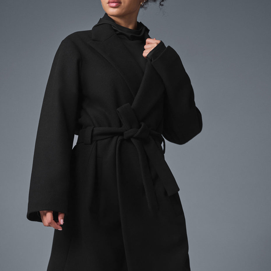 Wool Gameday Overcoat - Black