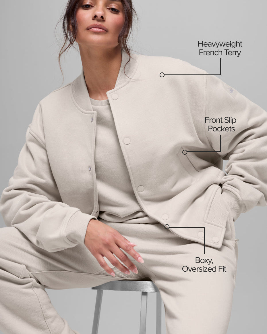 Renown Varsity Jacket - Bone