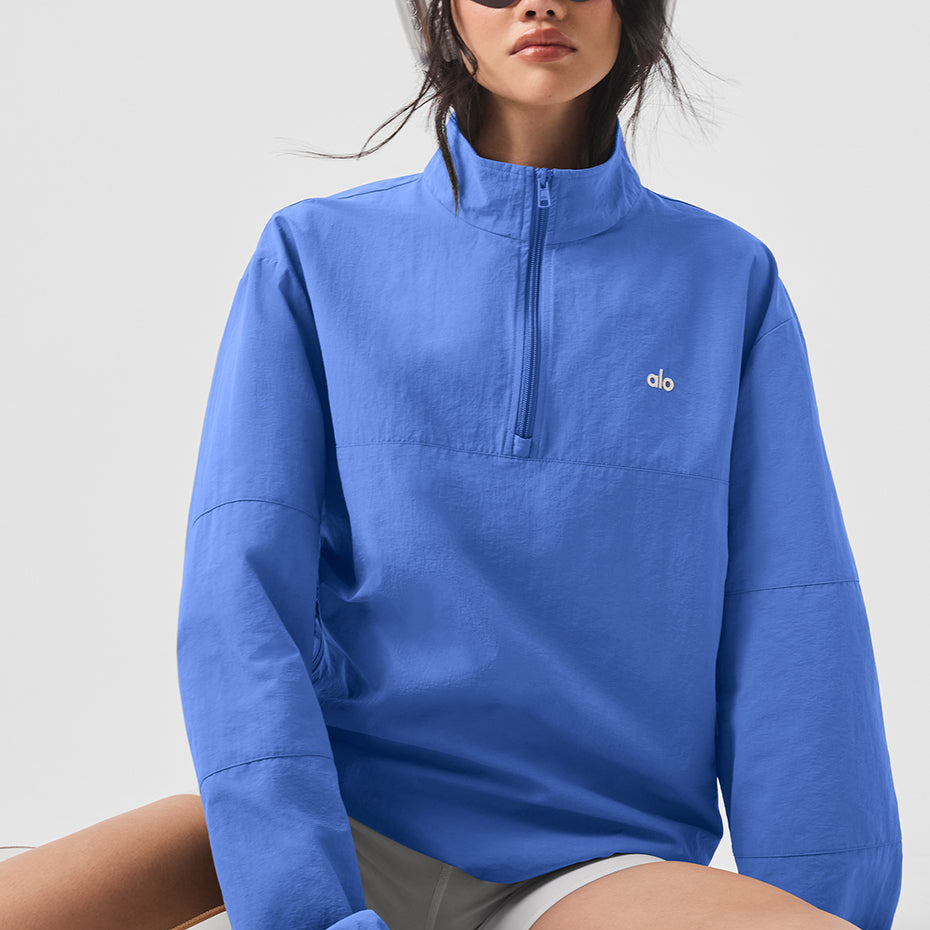 Light Weight Takeaway Track Pullover - Marathon Blue