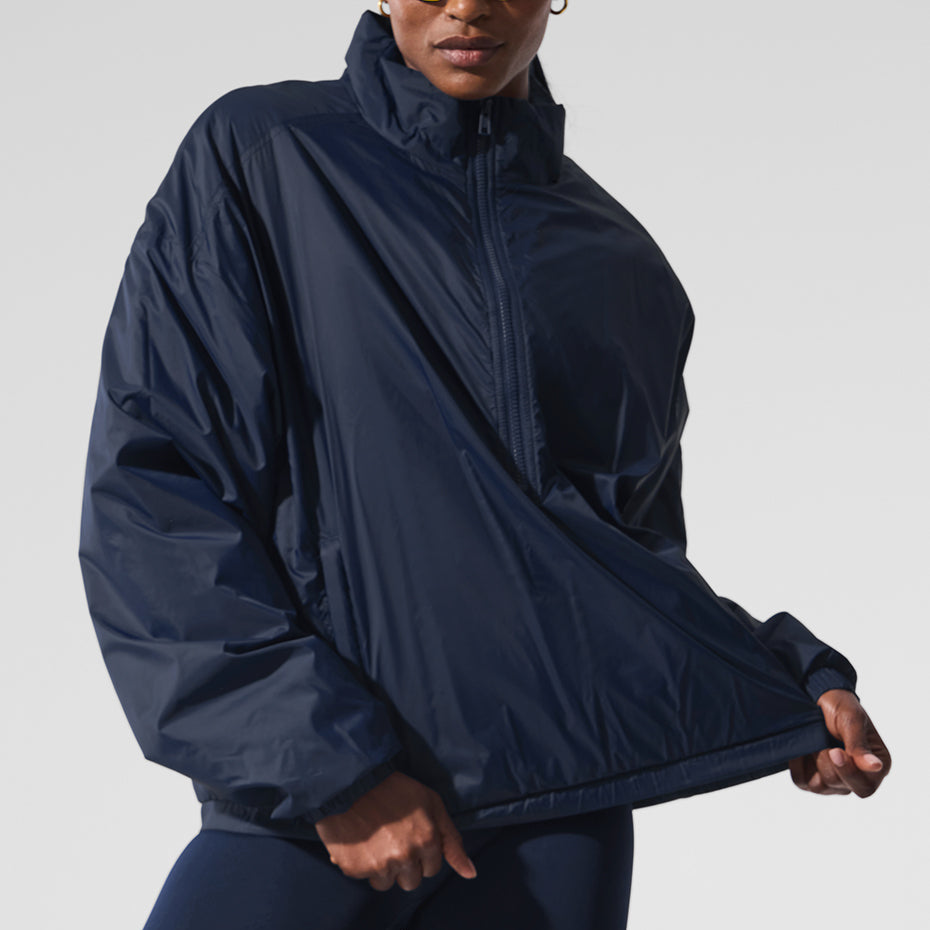 Latitude Light Weight 1/2 Zip Pullover Jacket - Navy