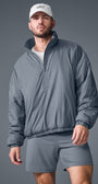Latitude Light Weight 1/2 Zip Pullover Jacket - Steel Grey