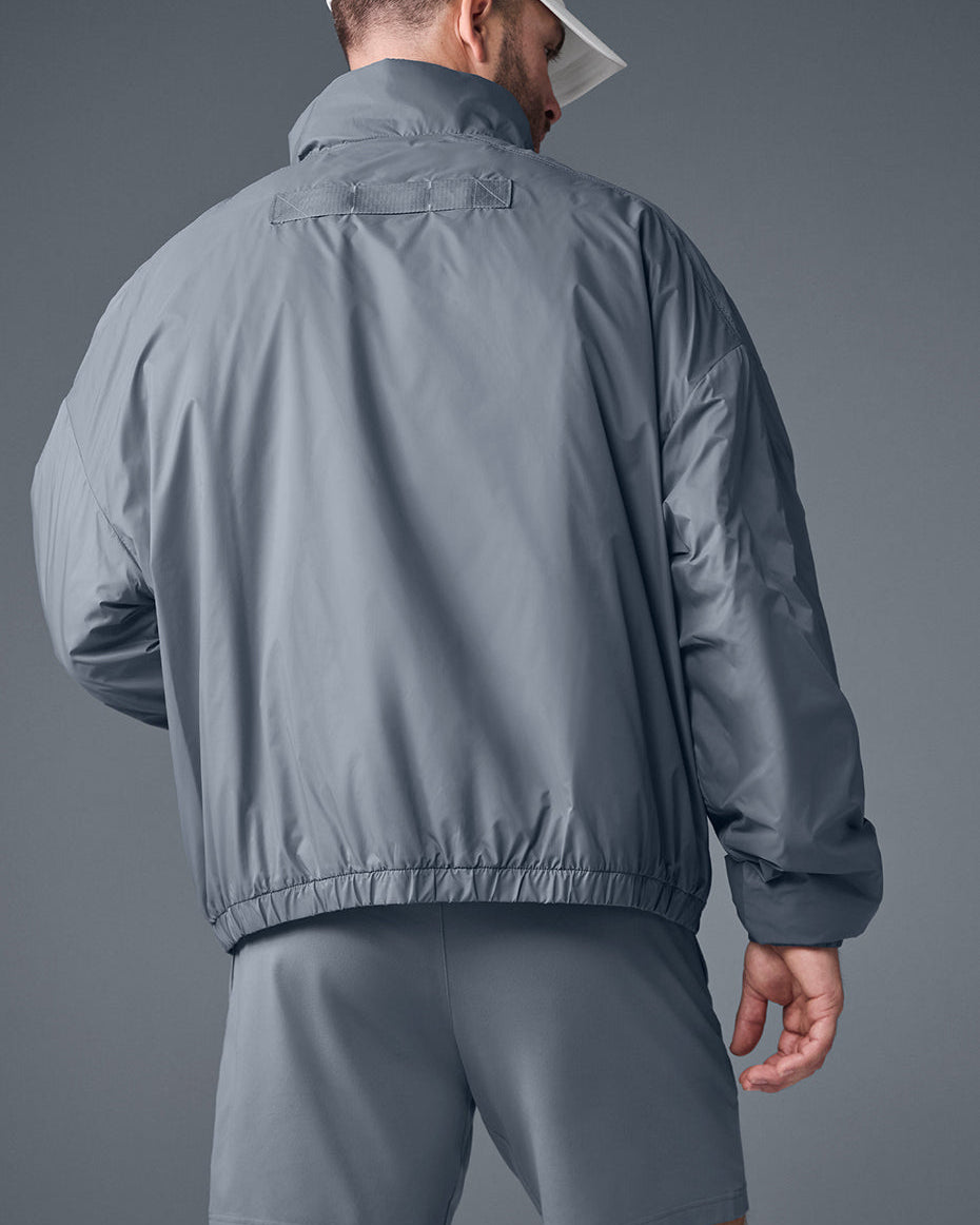 Latitude Light Weight 1/2 Zip Pullover Jacket - Steel Grey