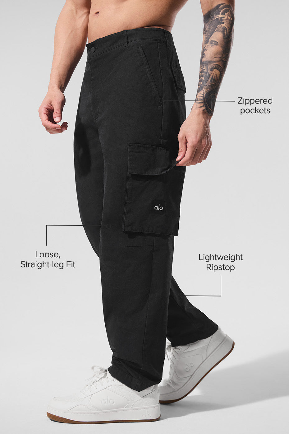 Cargo Ripstop Trouser - Black