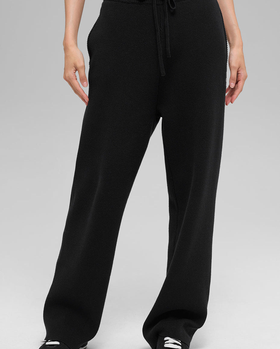 Scholar Straight Leg Sweatpant - Black