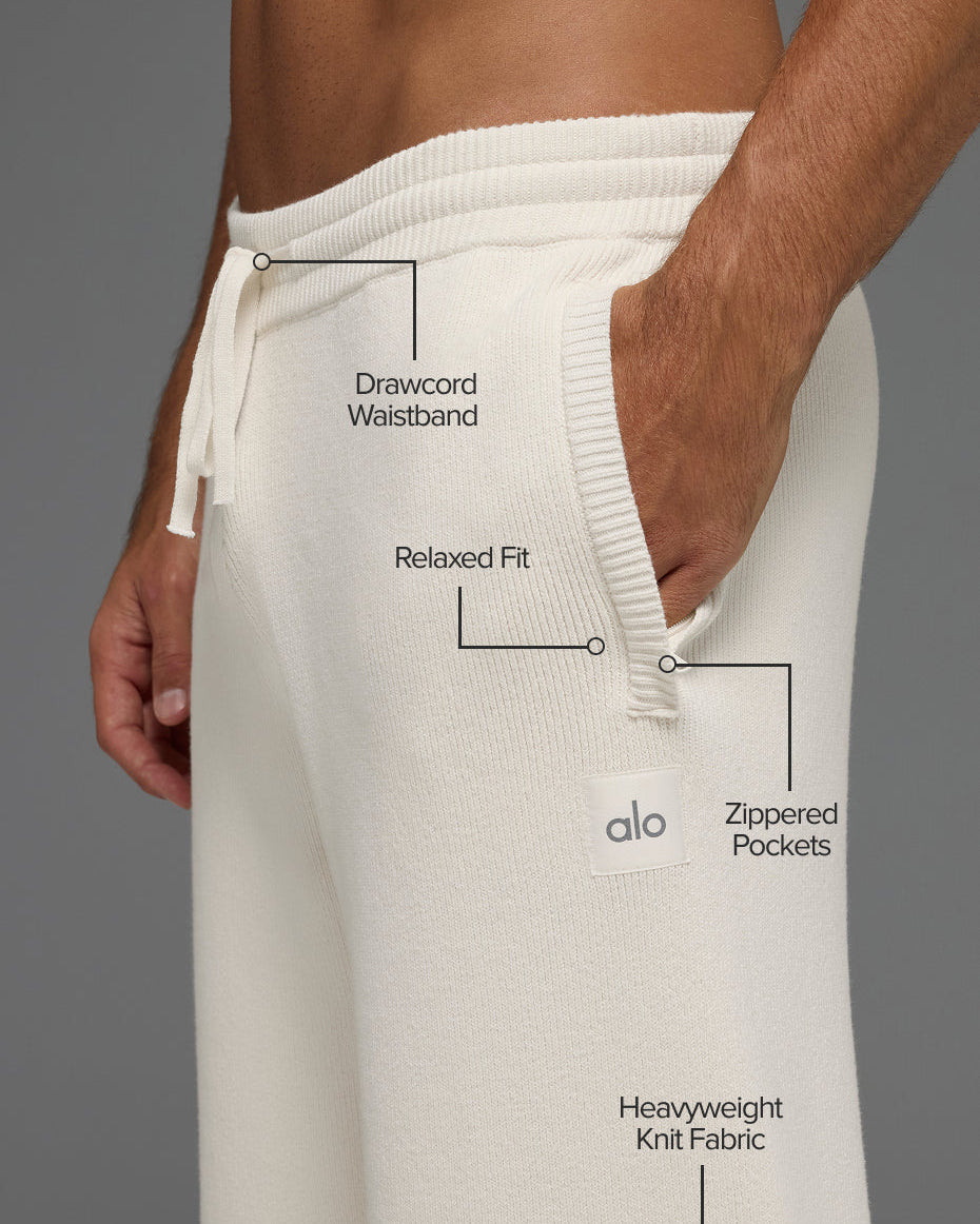 Scholar Straight Leg Sweatpant - Ivory