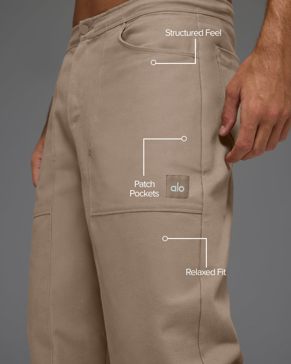 Cotton Canvas Carpenter Pant - Gravel