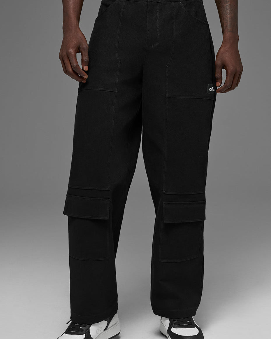 Cotton Canvas Carpenter Pant - Black