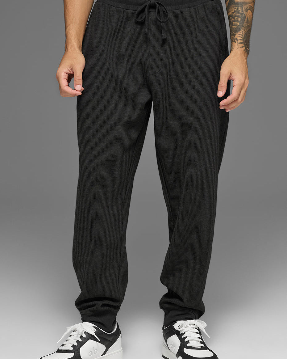 Waffle Lounge Jogger - Black