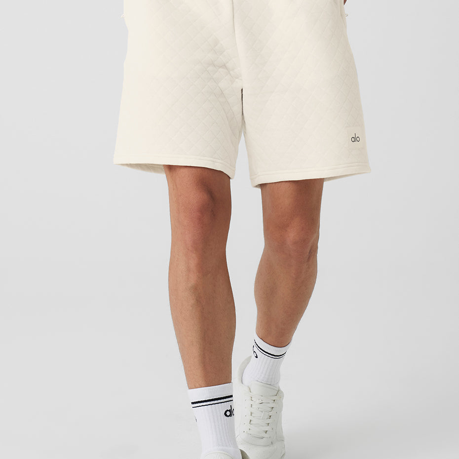 Quilted Stadium Short - Ivory