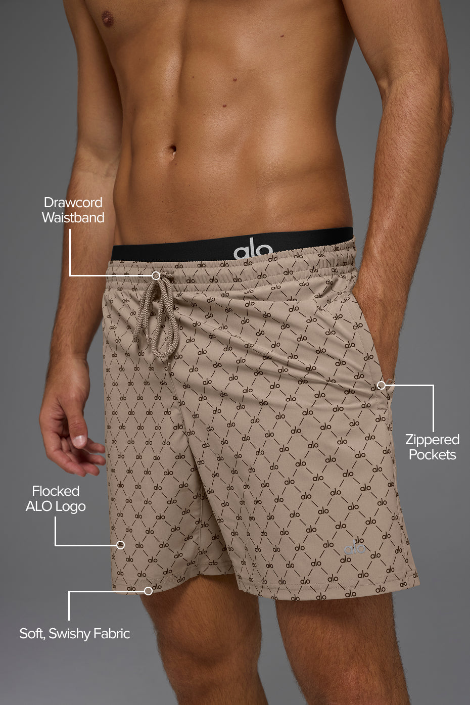 7" Diamond Circuit Short - Gravel/Espresso