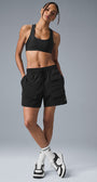 7" Crinkle Nylon Excursion Cargo Short - Black