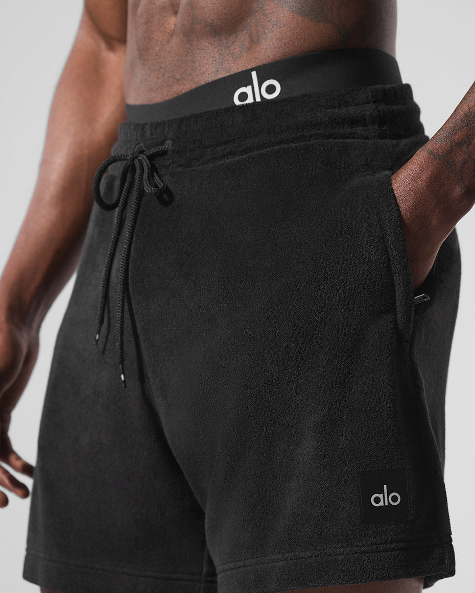 7" Coastal Terry Short - Black