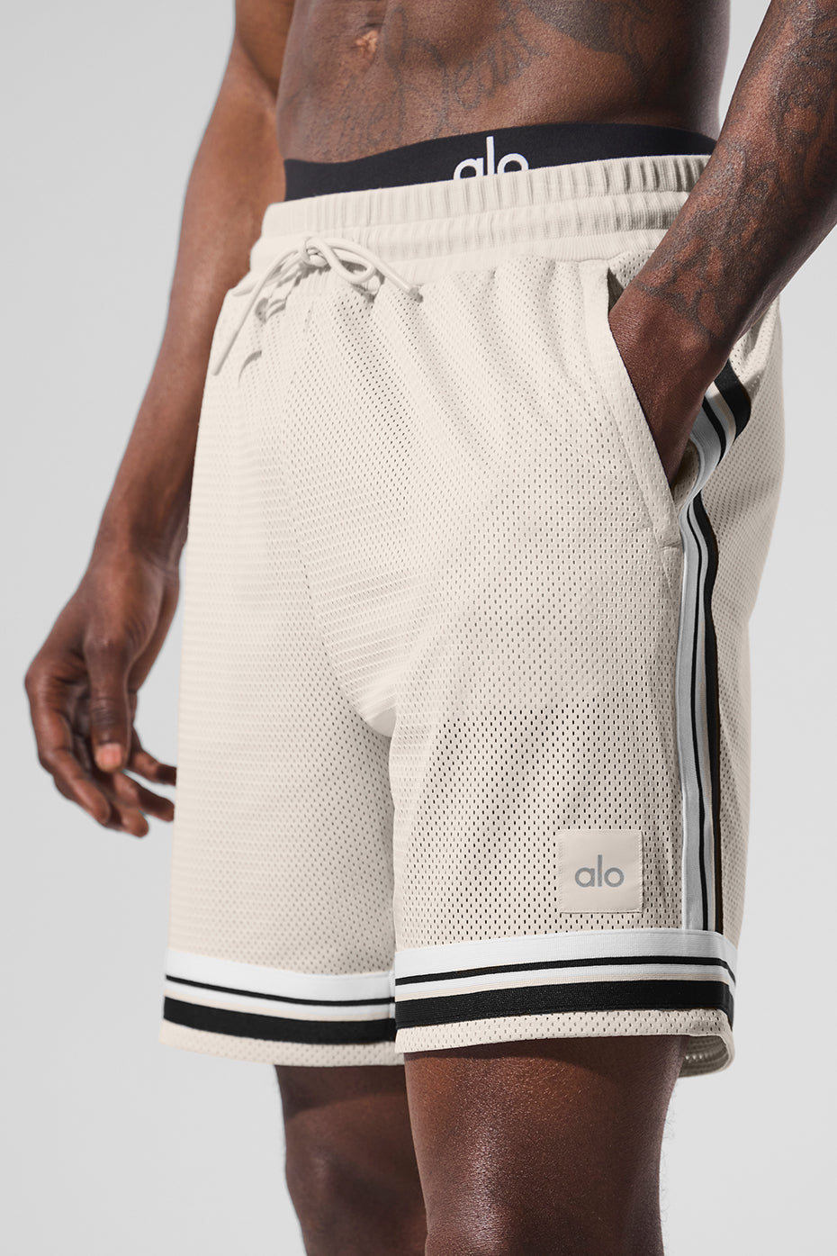 7" Key Mesh Basketball Short - Bone