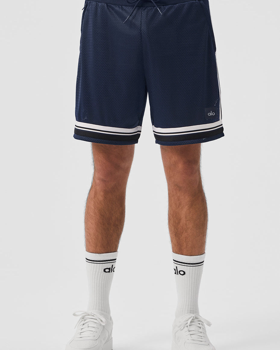 7" Key Mesh Basketball Short - Navy