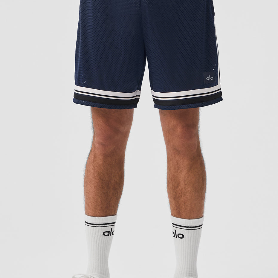 7" Key Mesh Basketball Short - Navy