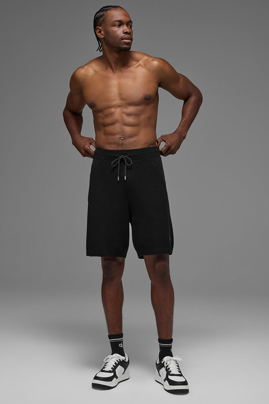 7" Sports Club Sweater Knit Short - Black