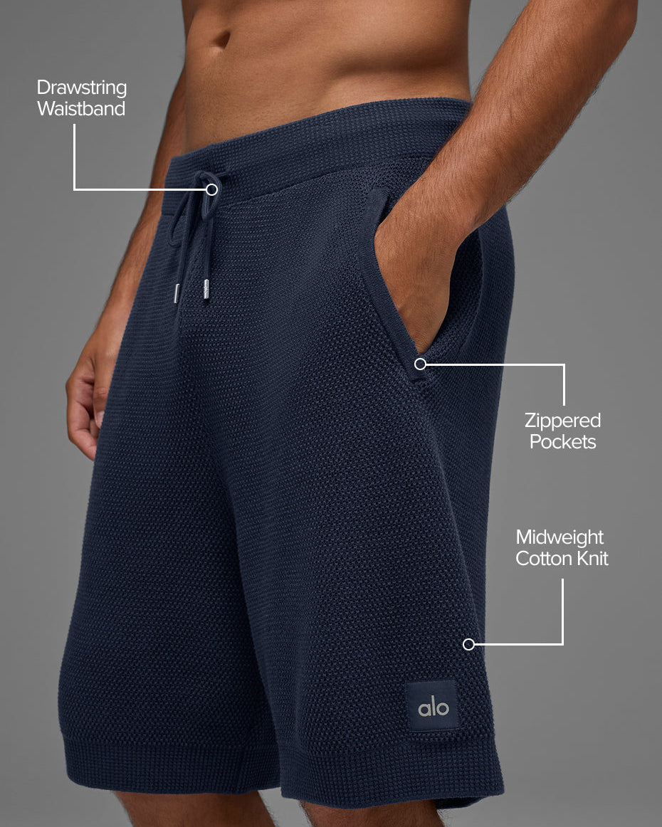 7" Sports Club Sweater Knit Short - Navy