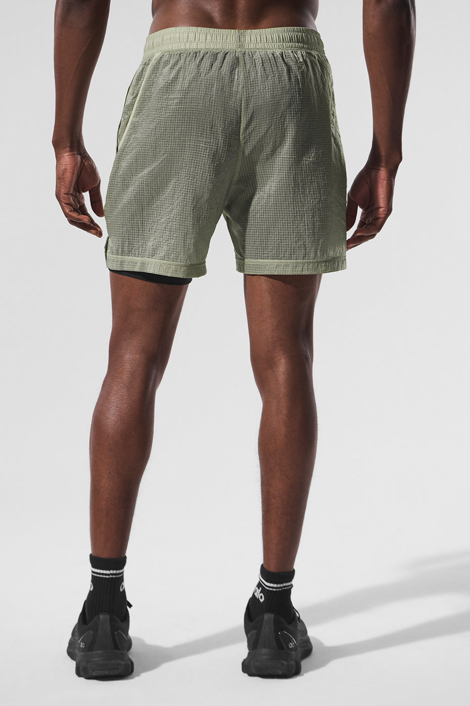 5" Game Time Ripstop 2-In-1 Short - Limestone/Black