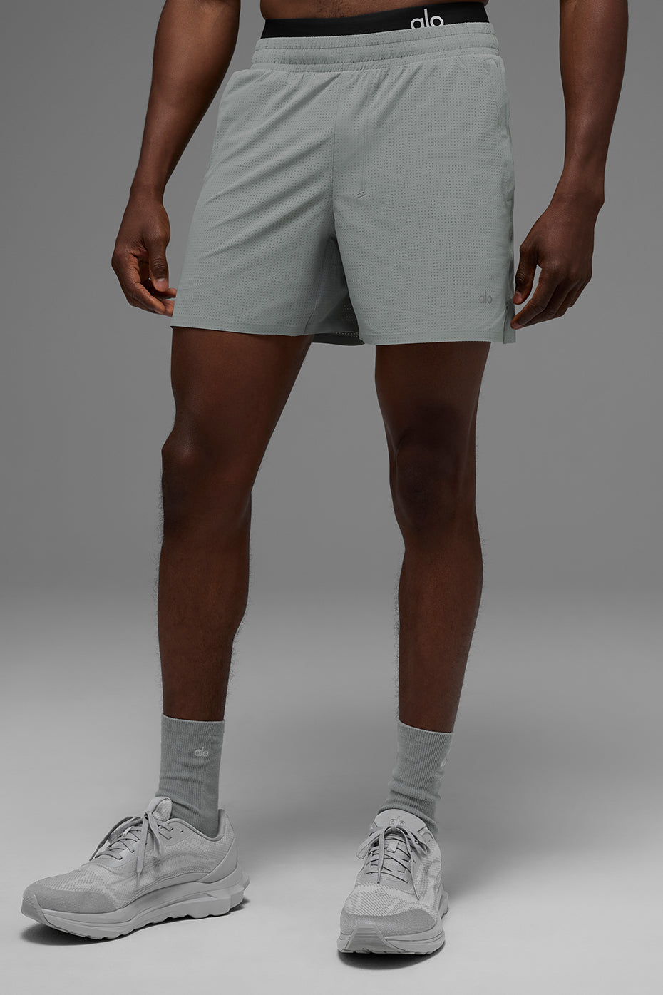 5" Traction Running Short - Lunar Grey
