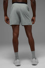 5" Traction Running Short - Lunar Grey