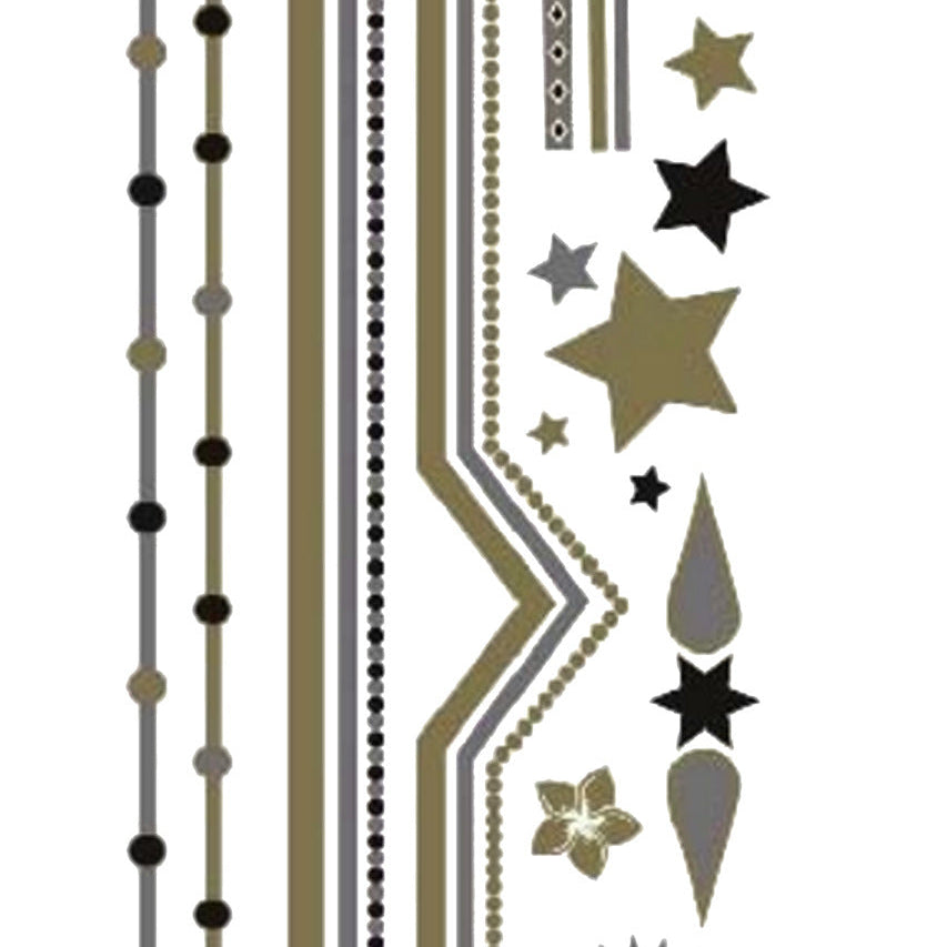 Gold Tattoo Combo- Sun and Stars