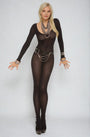 Opaque Long Sleeve Bodystocking