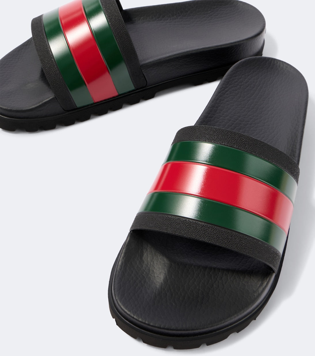 Gucci - Striped Web slide sandals