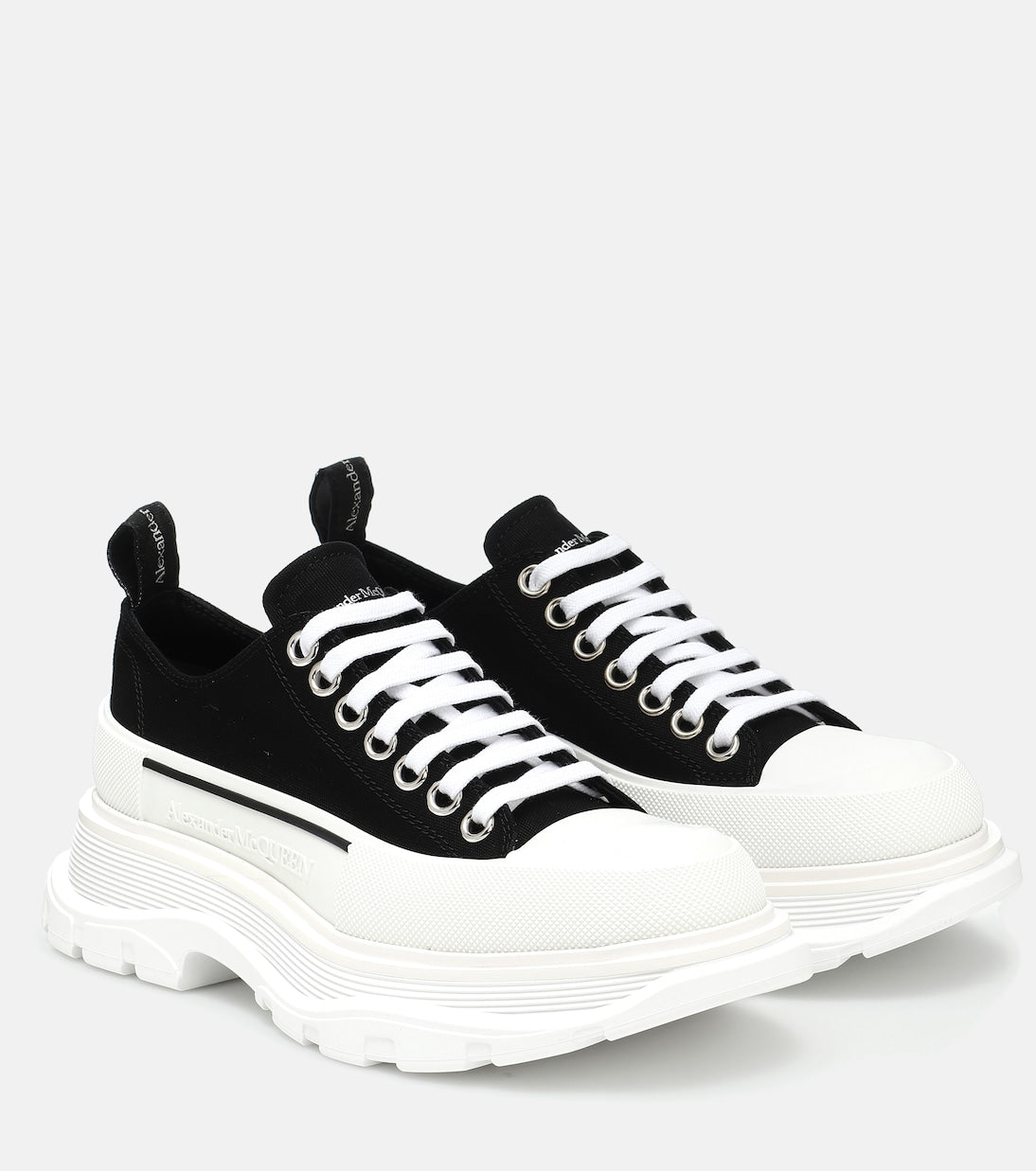 McQueen - Tread Slick canvas platform sneakers