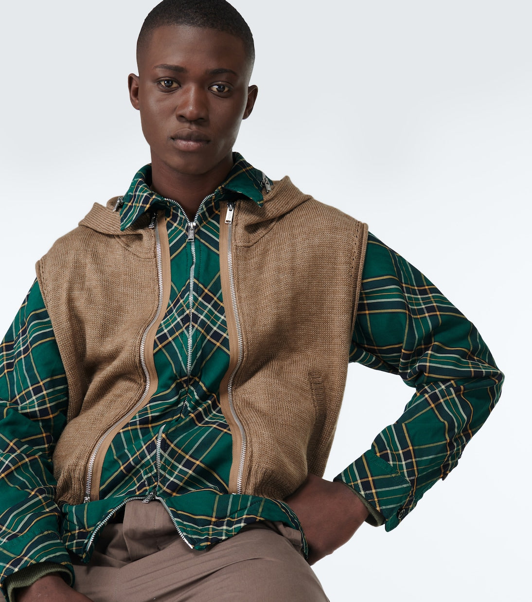 Undercover - Layered blouson jacket