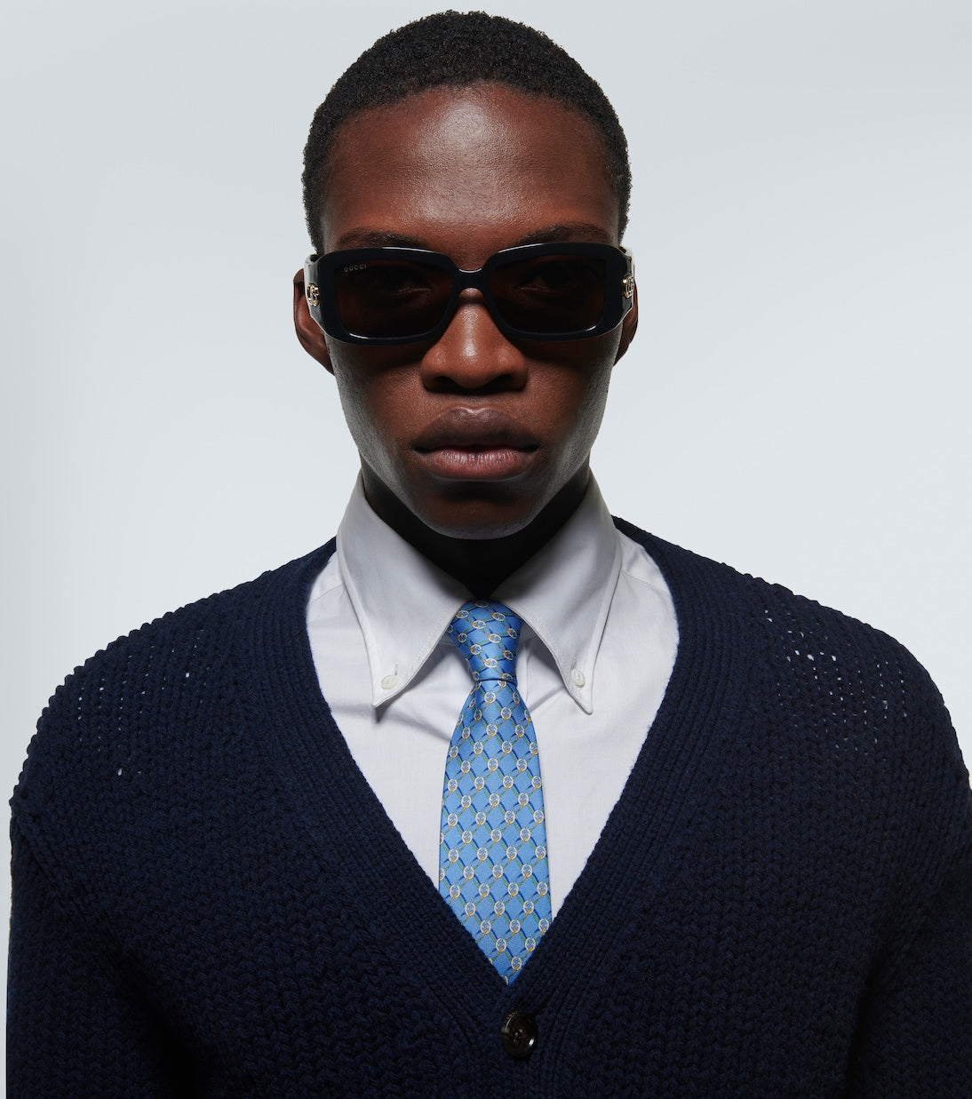 Gucci - Double G rectangular sunglasses