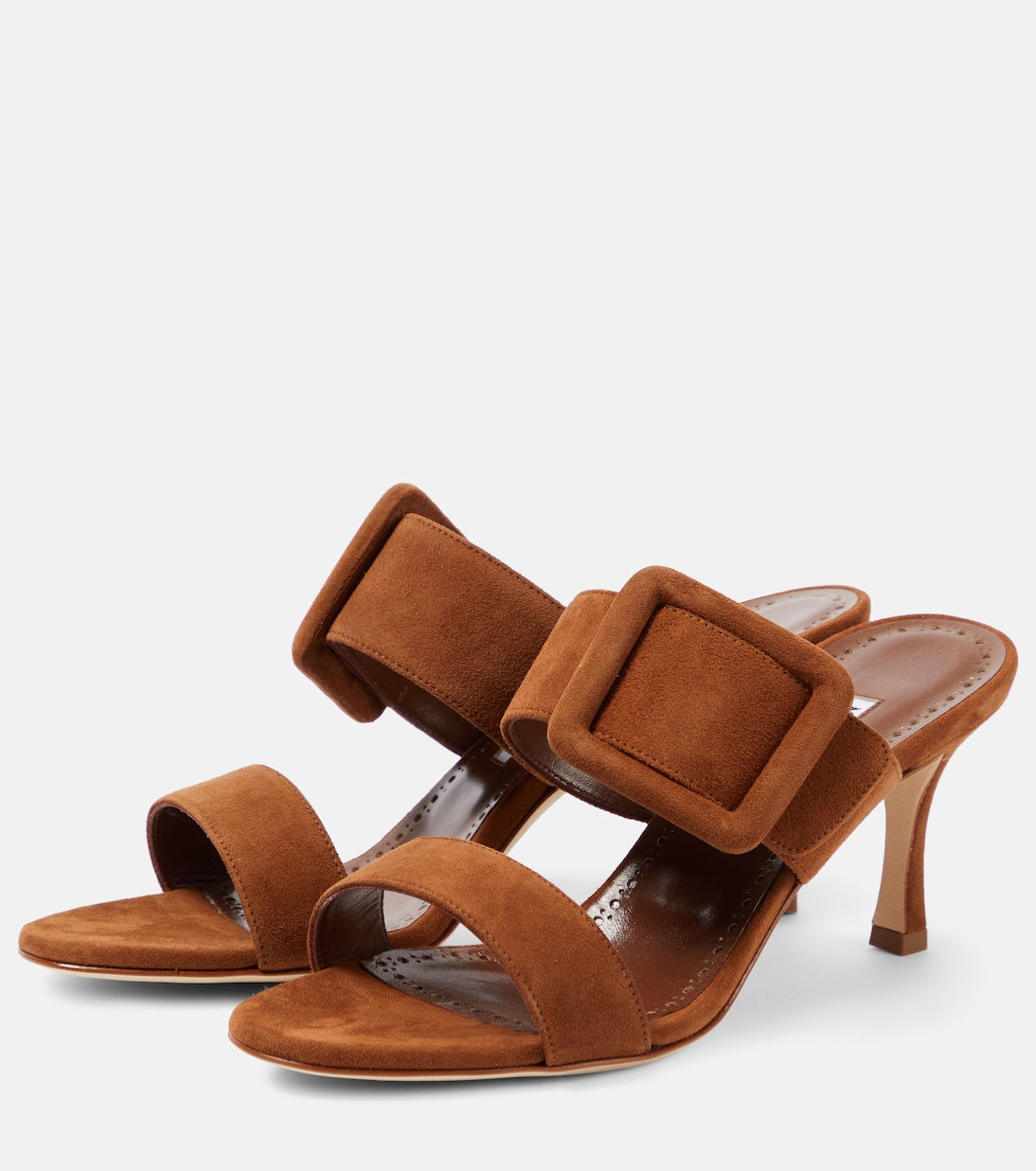 Manolo Blahnik - Gable suede mules