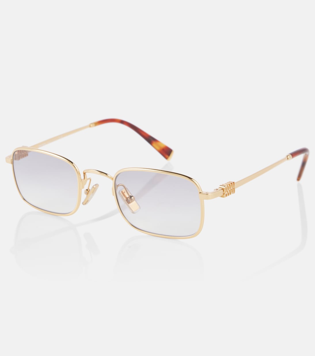 Miu Miu - Logo rectangular sunglasses