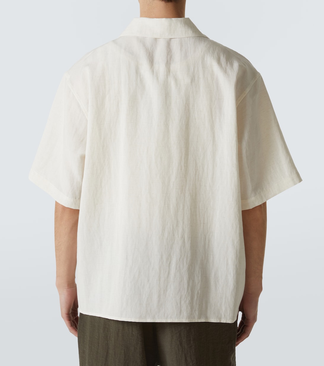Commas - Reflection embroidered bowling shirt