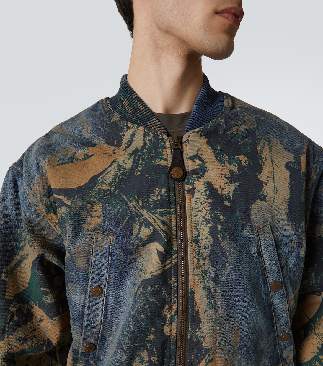 Acne Studios - Printed denim bomber jacket