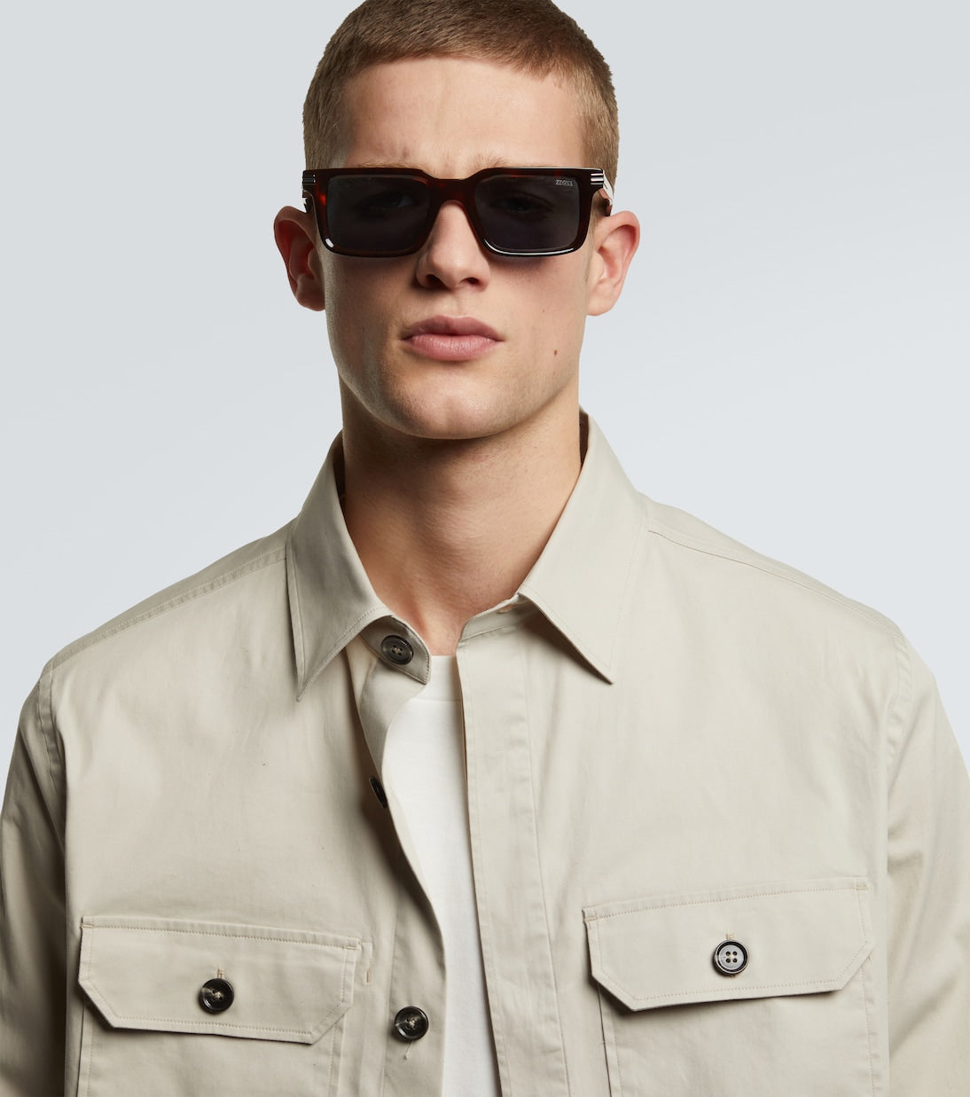 Zegna - Rectangular sunglasses