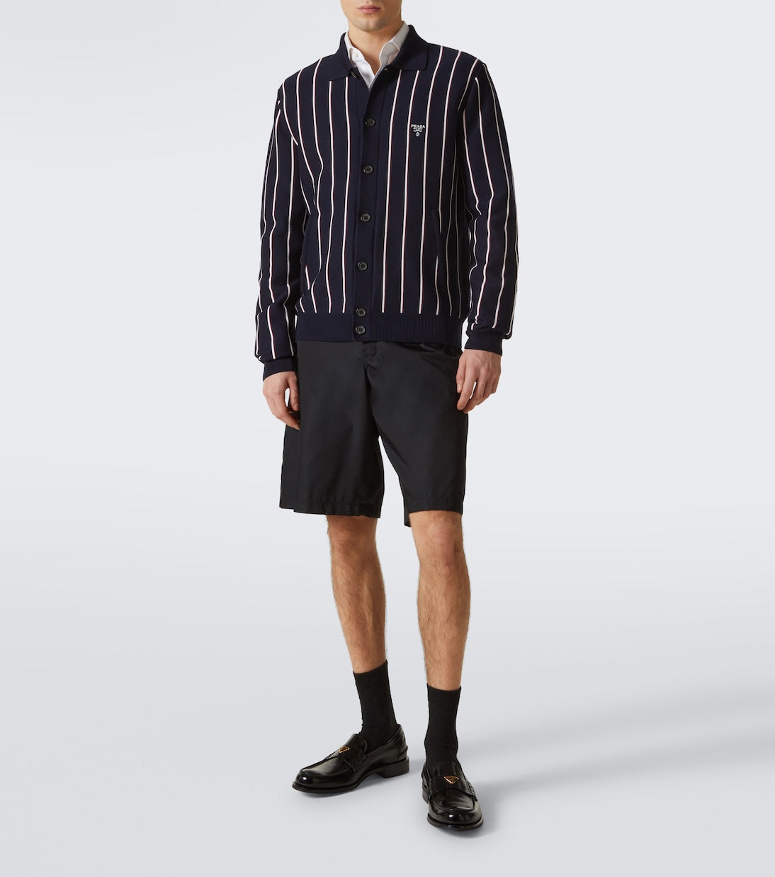 Prada - Logo leather loafers