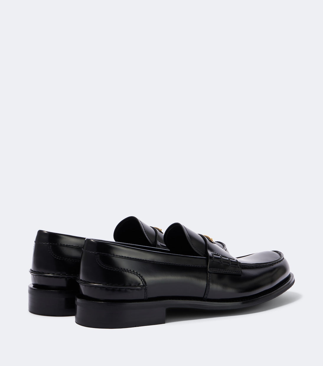 Prada - Logo leather loafers