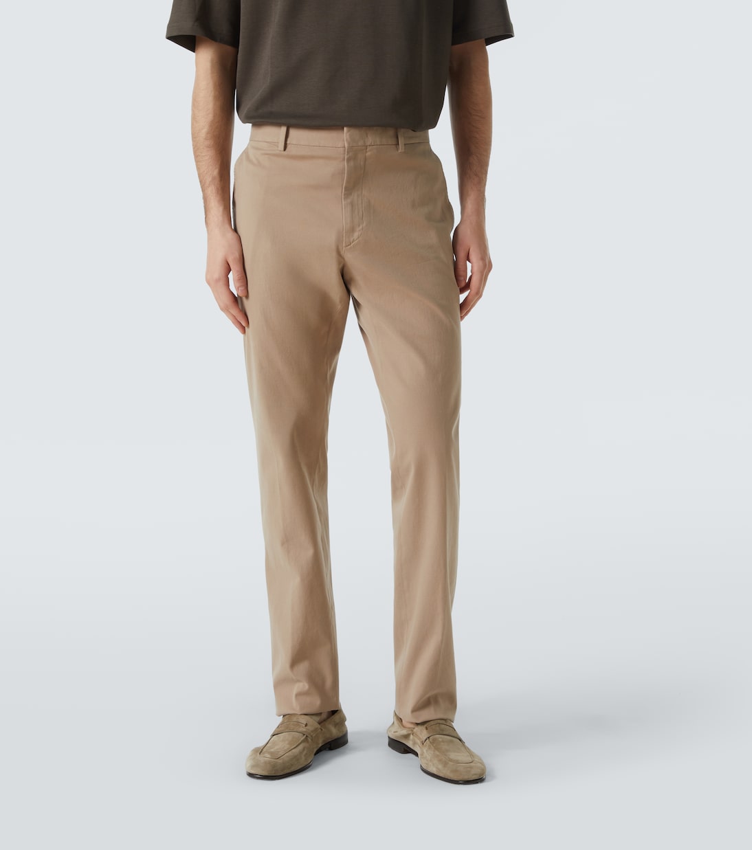 Zegna - Cotton-blend slim pants