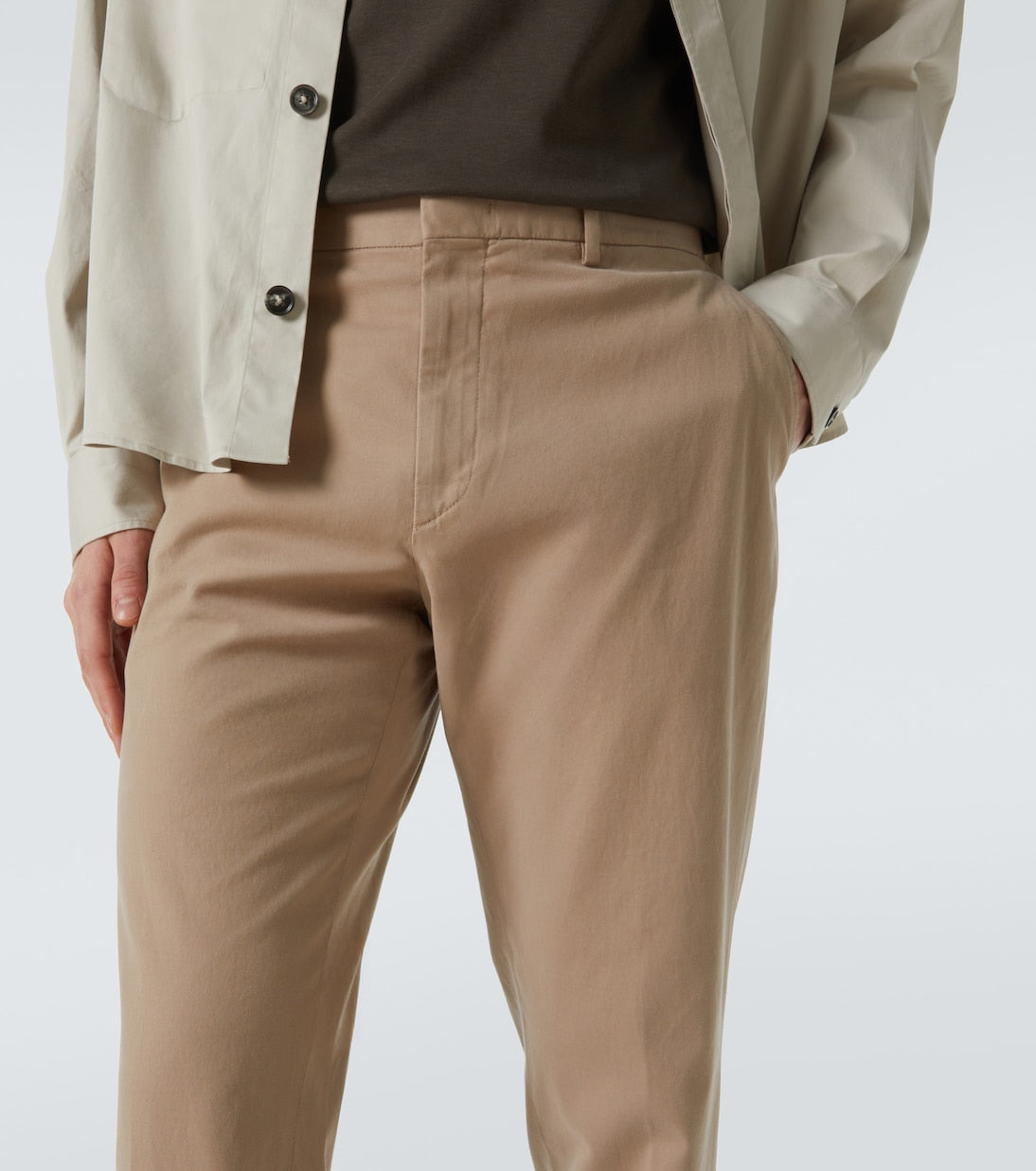 Zegna - Cotton-blend slim pants
