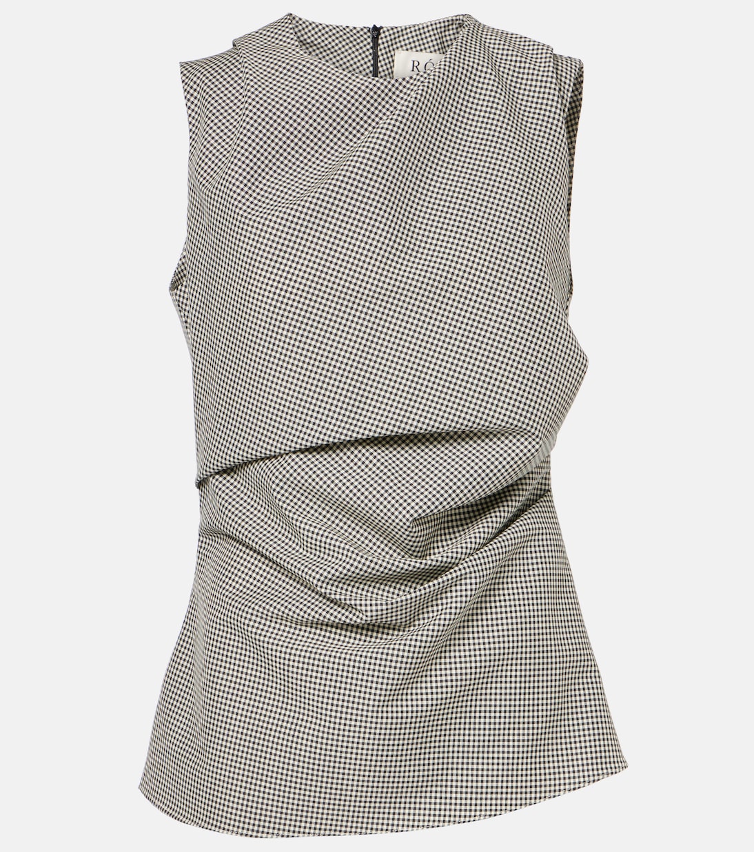 Róhe - Checked wool-blend top