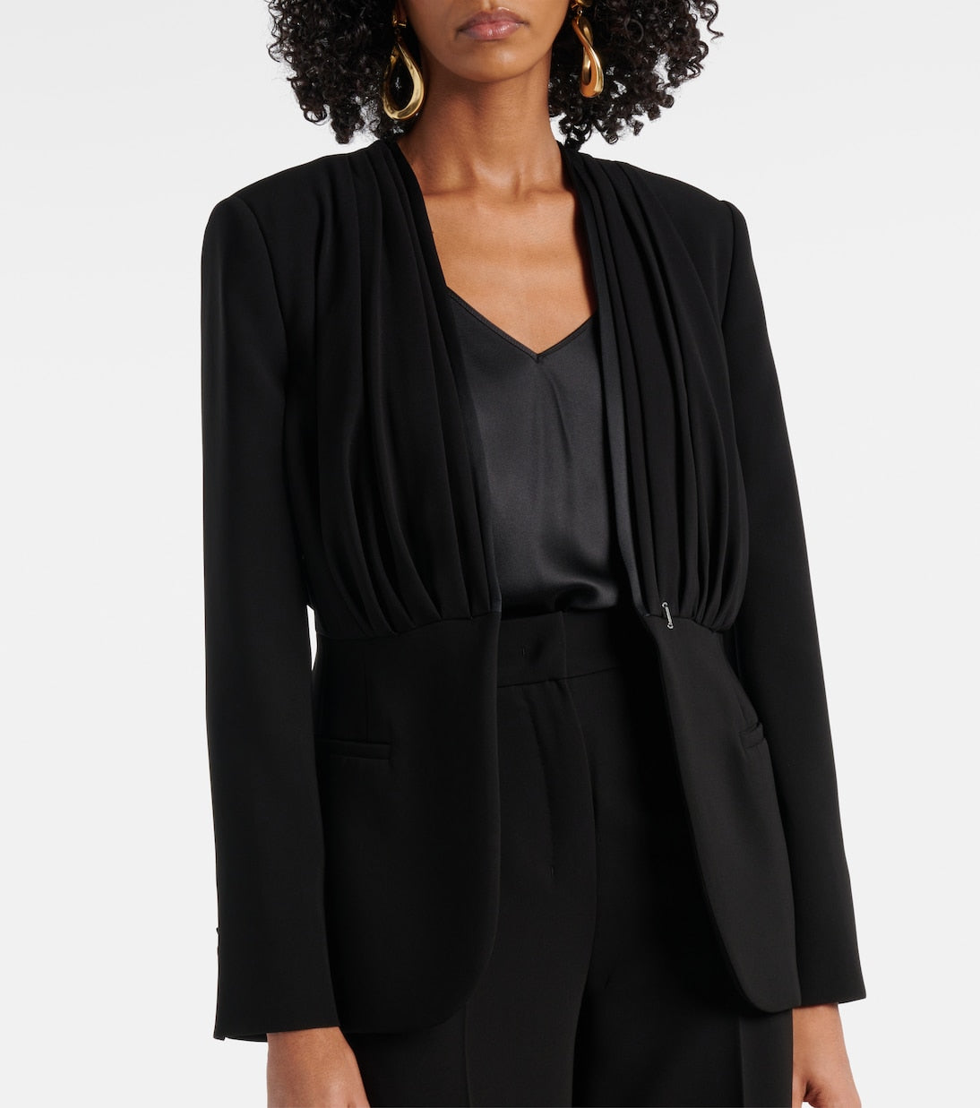 Max Mara - Gradi draped crêpe jacket