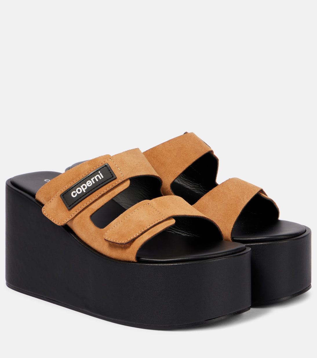 Coperni - Logo suede wedge mules