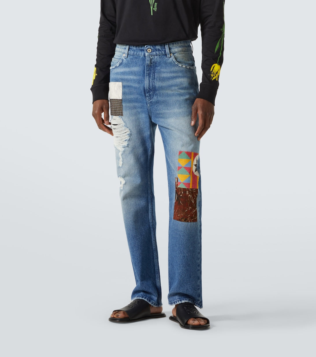 Loewe - Patchwork straight jeans