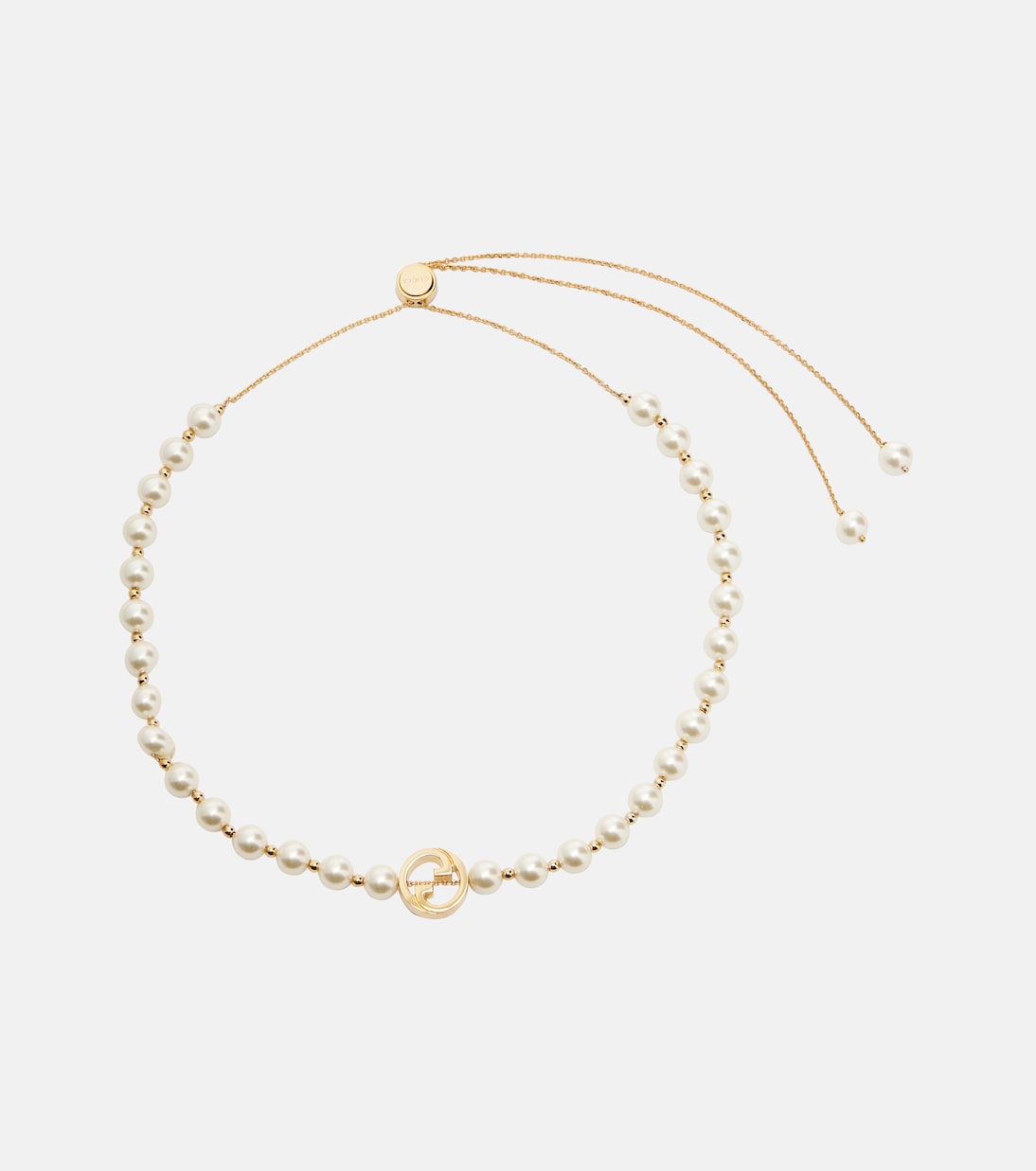 Gucci - Interlocking G pearl necklace