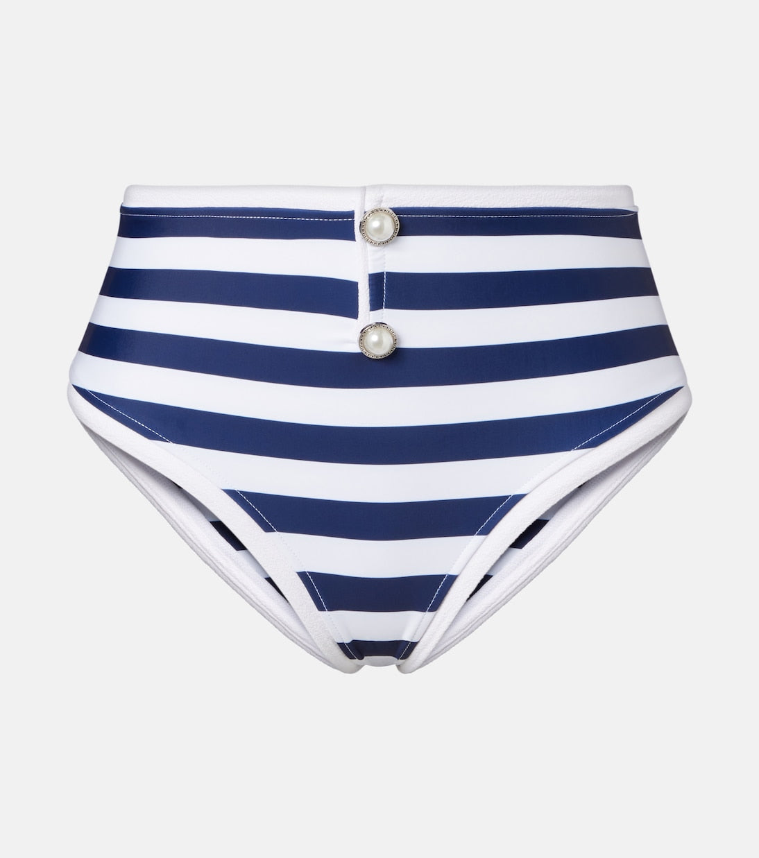 Same - Grace striped high-rise bikini bottoms