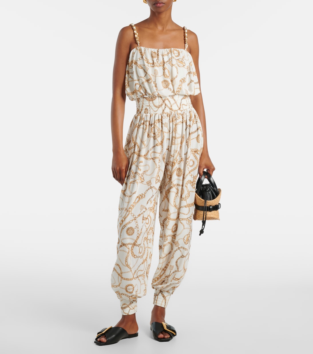 Balmain - Chain printed jumpsuit
