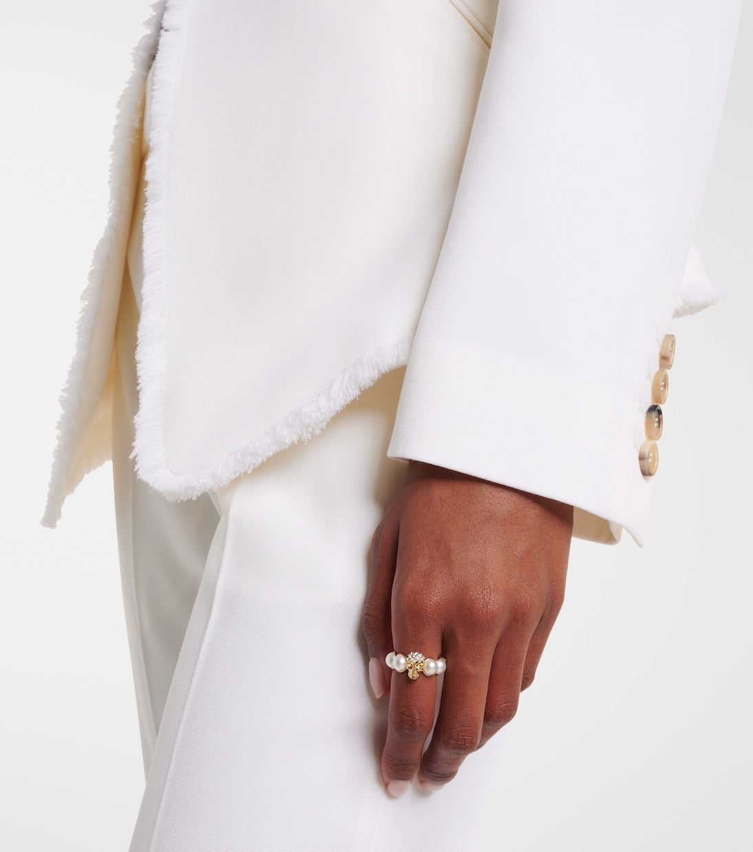 McQueen - Skull embellished ring