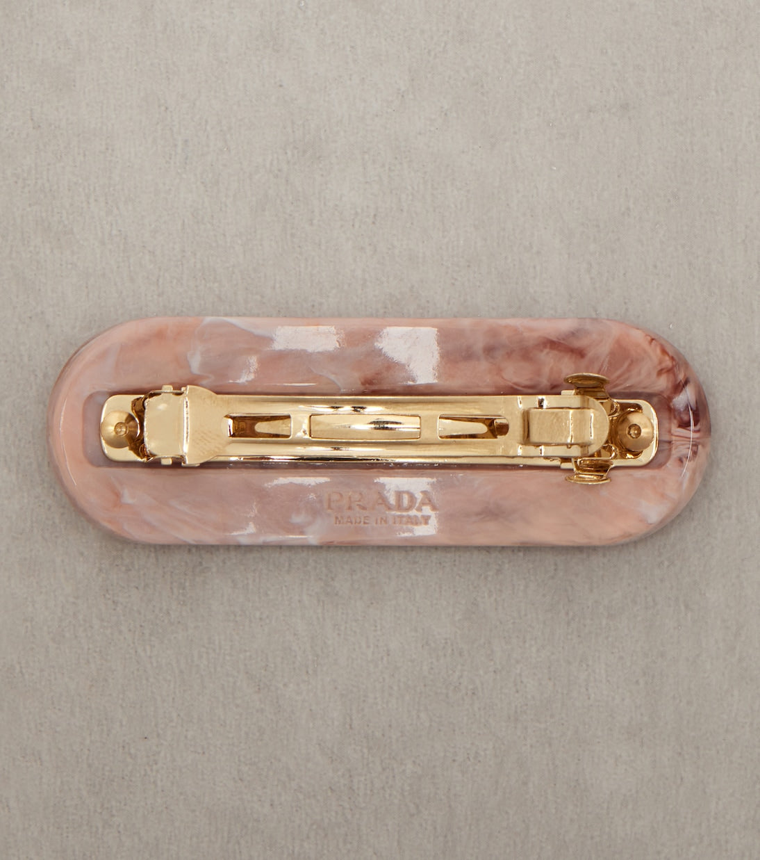 Prada - Logo crystal-embellished barrette