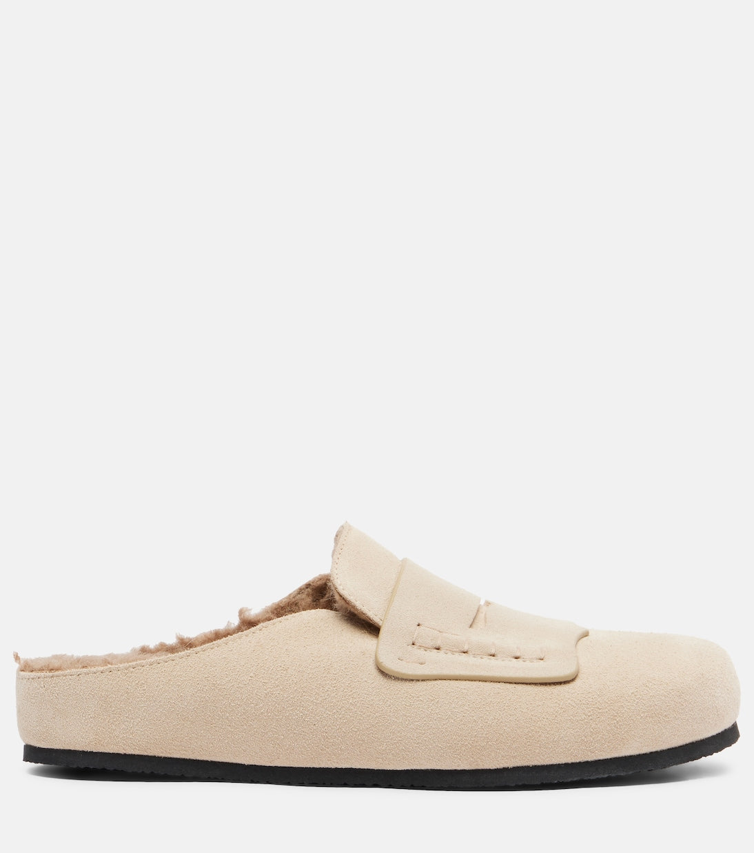 Jacquemus - Shearling-lined suede mules